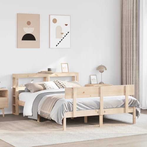 Xichuzi Massivholzbett ohne Matratze 120x200 cm Kiefernholz, Bett, Bettgestell, Jugendbett, Schlafzimmer Bett, Bed Frame - 3305798