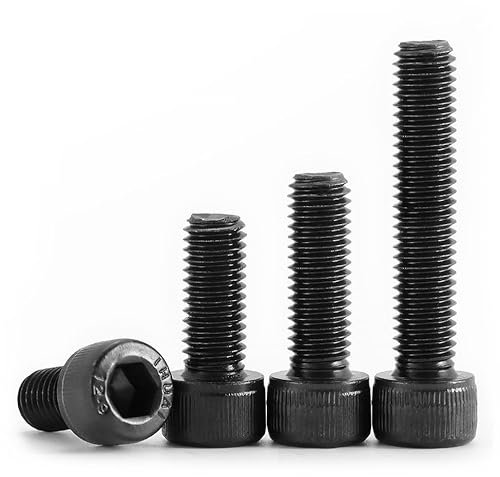 Metrische Schrauben der Stufe 12.9, Innensechskant, Schwarzoxid, Vollgewinde, Hochfeste Maschinenschrauben, M14 x 75mm (2 Stück)