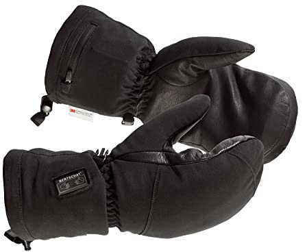 BERTSCHAT Beheizbare Fäustlinge PRO Dual Heating - Winterhandschuhe - Handschuhe Herren Damen - Touchscreen-fähige Thermo-Handschuhe mit Akku-Heizung - Jagd, Ski, Motorrad, Fahrrad (L: 3.000 mAh)