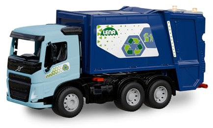 Lena® WORXX Müllwagen Volvo FMX – 52 cm Spielzeug-LKW mit Hebemechanismus & Mülltonne, 3-Achser mit Stahlachsen, TÜV Zertifiziert, ab 3 Jahren, Indoor & Outdoor, Made in Europe
