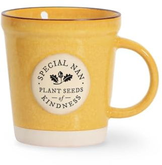 History & Heraldry Personalised Mug - Unique Ceramic Plant-Pot Style Mug – Gift for Gardeners, or Office Decor (Special Nan)