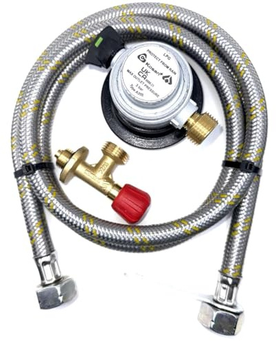 DN Autogas Parts Tuyau flexible en acier renforcé avec recharge de bouteille de gaz 901, 904, 907 et 35 mm JUMBO 21,8 mm LH cylindre de gaz 1 mètre