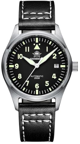 ADDIESDIVE Herren Automatikuhr Unterwasser 200m NH35/8215 Uhrwerk Analoge Herrenuhr Mit AD2048/H2/AD2519