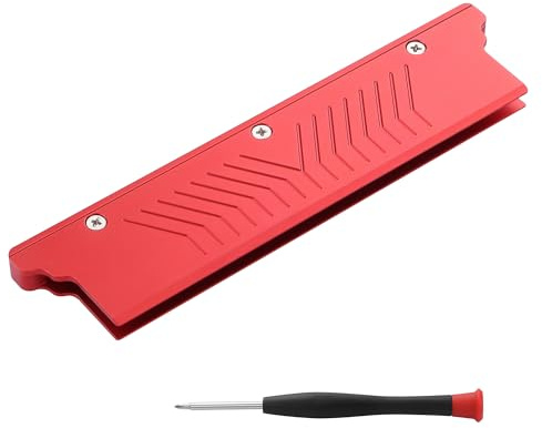 GINTOOYUN Memory Module Heatsink with Heat Dissipating Silicone Sheet Red Aluminum Alloy Memory Cooling Heatsink for DDR3,DDR4,DDR5 Chassis Memory Modules