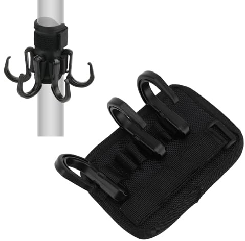 Beach Umbrella Hanging Hook ABS Patio Hanger with 6 Detachable Hooks for Towels Hats Clothes Camera Sunglasses Bags Keys Small Items