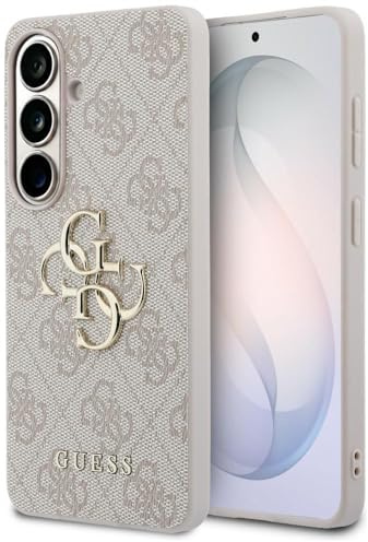 CG MOBILE Guess 4G Groß Metall Logo Hülle für Samsung Galaxy S26 Plus (Rosa)