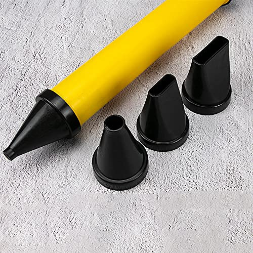 Manual Stainless Steel Grouting Gun and Cement Lime Pump with 4 Interchangeable Nozzles for Mortar Application and Filling, Grout Sprayer and Construction Caulking Tool
