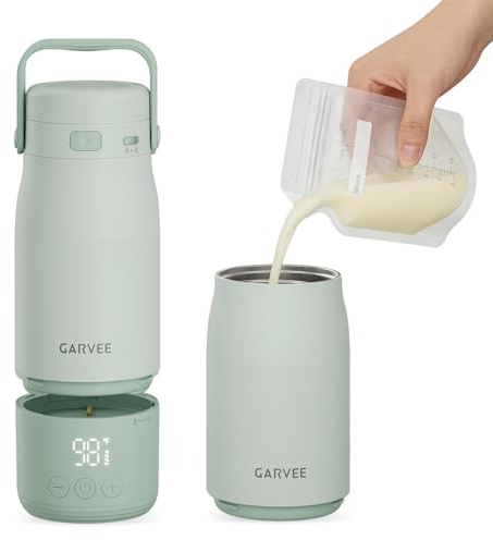Scaldabiberon Portatile 500ml, Scalda Biberon Neonato Portatile Riscaldamento Rapido, 3 Modalità per Latte Materno, Formula e Acqua, Controllo Preciso Della Temperatura, per Neonati Ideale per Viaggi