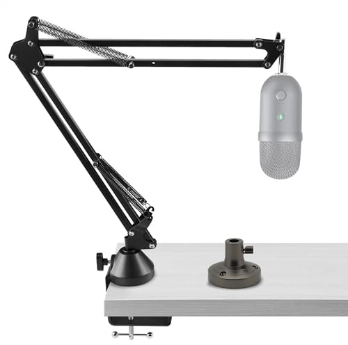 TOCCOOL Microphone Arm Compatible with Razer Seiren V3 Mini, X, V2 Pro, V2 X, Elite, Mic Boom Arm with Table Flange Mount Adapter, Adjustable Suspension Stand, Desk Mount Holder