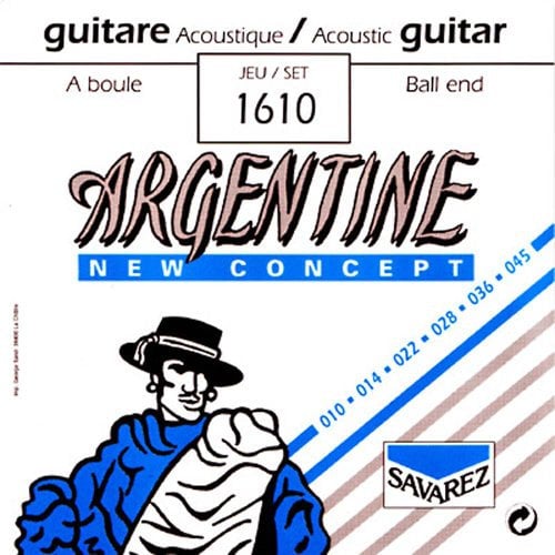 Savarez 1610 Gitarrensaite für Akustikgitarre, 10–45 Ball End, Extra Light mit Kugel
