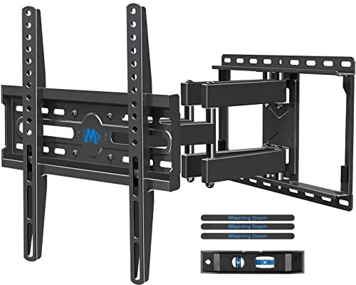 Mounting Dream TV Wall Mount for 32-65 Inch TV, UL Listed TV Mount with Swivel and Tilt, Full Motion TV Bracket with Articulating Dual Arms, Fits 16inch Studs, Max VESA 400X400 mm, 99lbs, MD2380