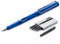 Lamy Safari Fountain Pen (14F) Sky Blue + 5 Black Ink Cartridges by Lamy