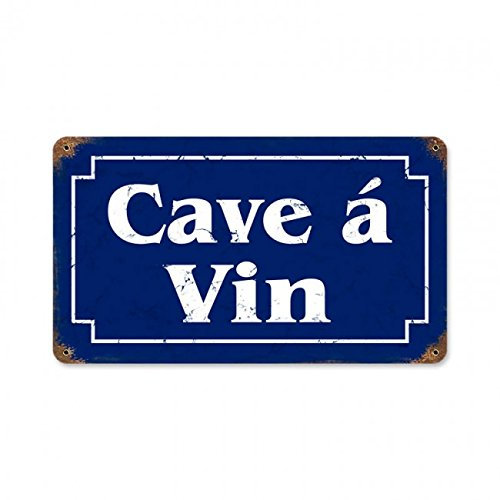 Cave a vin Français Cave à vin Panneau DE 35,6 cm de Long en Acier épais
