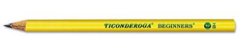 DIXON Ticonderoga Holzstift für Anfänger, ohne Radiergummi, #2, Gelb, 12 Stück