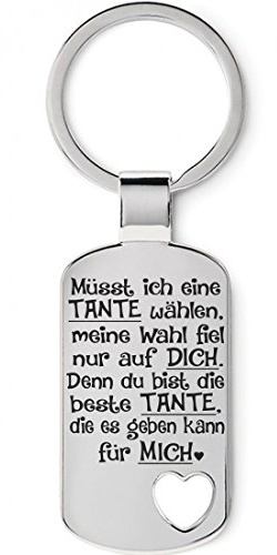 Lieblingsmensch Familien - Schlüsselanhänger Modell: Müsst ich eine Tante wählen...