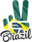 INDIGOS UG - Aufkleber - Autoaufkleber - Sticker - Brazil - Victory - Sieg - Heckscheibe, Kofferraum - 10x8cm