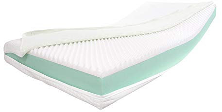 Dibapur® Visco Orthopädische Visco + Kaltschaummatratze (Hohes Raumgewicht) Auswahl x ca.16 cm Kern mit einem glatten 3D Air Fresh Bezug ca. 16,2 cm - Made in Germany (195x200 H3)