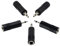 zdyCGTime cavo adattatore placcato oro da 3,5 mm mono audio maschio da 3,5 mm a femmina da 6,35 mm 3.5mm to 6.35mm adapter.(5 Packs)