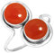 Jeweloporium 925 Silber Ringe für Damen Orange Echt Karneol Edelstein Handgefertigt Silber Ringe Größe 58(18.5) Freundschaftstag Geschenk Mode Schmuck