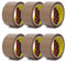 3M Scotch Paketklebeband 305 PP, geräuscharm abrollend, zum Verpacken, Verpackungsklebeband in 3M-Qualität, 66m x 50mm, Paketband (6 Rollen - braun)