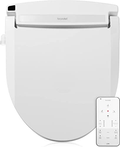 Brondell LE99 Swash Electronic Bidet Seat, Fits Round Toilets, White – Lite-Touch Remote, Warm Air Dryer, Strong Wash Mode, Stainless-Steel Nozzle, Saved User Settings & Easy Installation