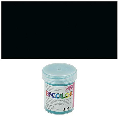 PAINT IT EASY Efcolor Farbschmelzpulver, 25 ml, Schwarz, opak, Schmuckgestaltung, Temperaturbeständig bis 150°C