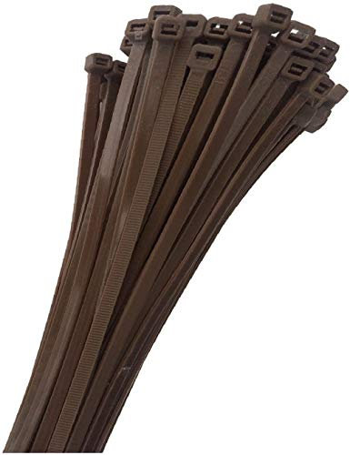 KnnX Kabelbinder Braun 300 mm x 4,8 mm 100 Stück Zugfestigkeit 22,43 kg