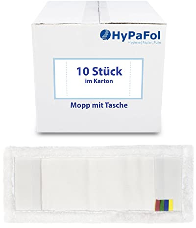 Profi Wischbezug aus Mikrofaser | 40cm Breite | 10er-Pack | für alle Bodenarten und Bodenwischer | Ersatzbezug zur Schmutzaufnahme mittels Wischmopp