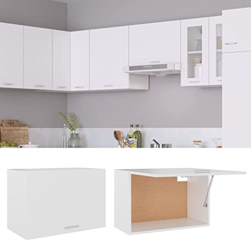 HOMIUSE Armadio sospeso bianco, 60 x 31 x 40 cm, in legno, per cucina, armadietto da cucina, piccolo armadietto da farmacia, cucina, armadietto da cucina, armadio per la casa, porta e scaffale