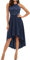 Bbonlinedress Robe de Cocktail Soirée Femme Asymétrique pour Fête Mariage Invité Bal de Promo Baptême Patineuse Guinguette Navy XL
