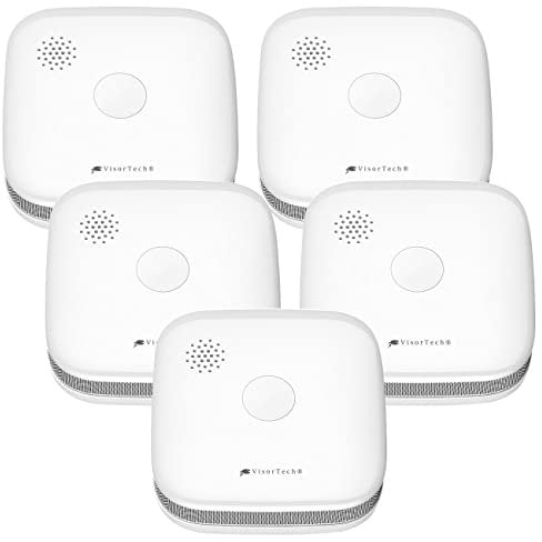 VisorTech Vernetzbarer Feuermelder: 5er-Set drahtlos vernetzbare Funk-Rauchwarnmelder, 5-Jahres-Batterie (Rauchmelder mit Funkverbindungen, Vernetzbarer Funk-Rauchmelder, Alarmanlage)
