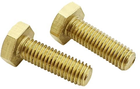 MACHSWON 10PCS Bulloni a testa esagonale M6* 35mm Ottone Esterno Vite Esagonale Esagonale Bulloni Filettatura Filettatura Esterno Viti Esagonali