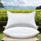 QSWRD 30x50 cm Outdoor Kissen Wasserfest Kissenfüllung 2er Set wasserdichte Rechteckige Innenkissen Sofakissen Kopfkissen Zierkissen 12x20 Zoll Weiß Wetterfest Dekokissen Cushion für Bett Auto Garten