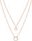 day.berlin Damen Halskette Circle in Rosegold 18k vergoldet, Layering Kette 42cm & 50cm Länge + 5cm, variable Länge mit Ring und Coin Anhänger, 316L Edelstahl nickelfrei und wasserfest