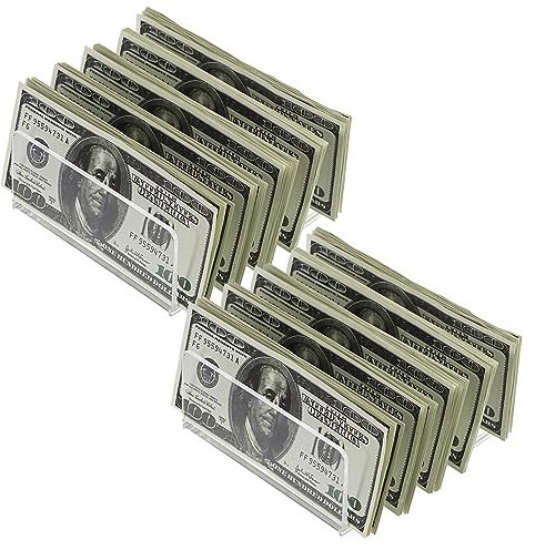 BTSKY Schreibtisch-Organizer aus Acryl, 5 Fächer, transparent, Geld-Trennwand, Acryl-Schreibtisch-Display-Ständer für Umschläge, Quilten, Lineale, Vorlagen, Geräte, Karteikarten und Zertifikate, 2