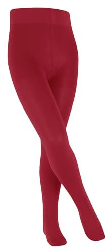 FALKE Family K Ti algodón sostenible gruesas lisas 1 pieza, Pantimedias Unisex niños, Rojo Lipstick 8000, 170-176