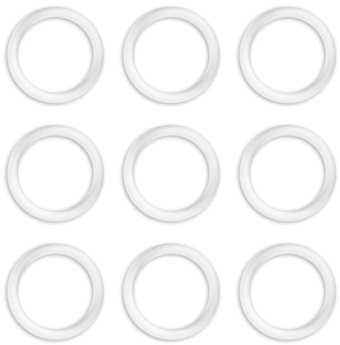 SWYSGS 9 STÜCKE Sichere Schnuller Halter O Ringe Schnuller Dummy Zubehör Kette Clips Adapter Halter für Baby(Transparent)