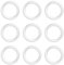 SWYSGS Adattatore Ciuccio in Silicone, Anello per Ciucci Senza Gancio, Supporto per succhietto, 9 Pezzi
