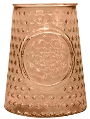 Fuchs Design PureCycle Valencia M braun Windlicht Vase Gemustert, aus recyceltem Glas
