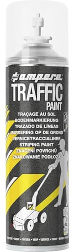 Ampere | Peinture de marquage Traffic Paint® | contenu 500 ml | lot de 12 aérosols | blanc
