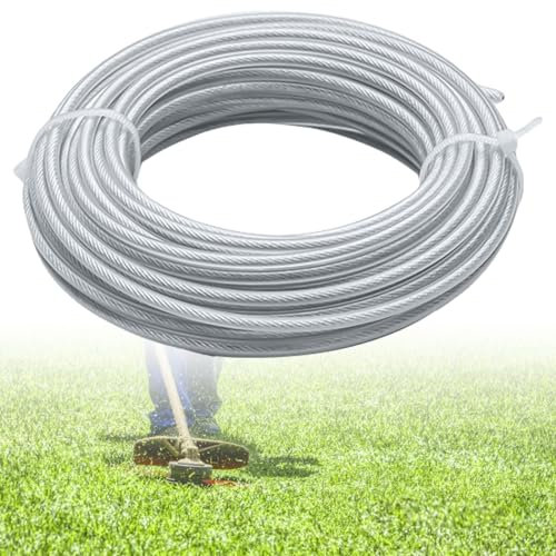 Filo per Decespugliatore in Acciaio:WIYETY Filo per Tagliabordi, Filo per Decespugliatore Tondo, Filo da Taglio Tondo, Filo di Ricambio per Decespugliatore per Decespugliatore Weed Grass Yard o Garden