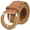 KUAIYIJU Ceinture de cowgirl tressée bohème vintage large pour filles de campagne à porter au quotidien, marron, 112 cm