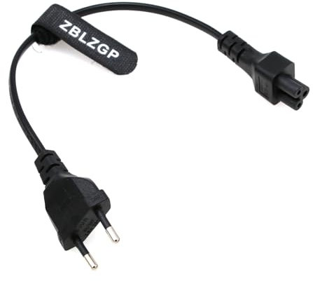 ZBLZGP Netzkabel EU Stecker 3pin AC Stromkabel IEC C5 3 Prong Stecker Stromversorgungskabel für Dell Notebook Comnputer Monitor LG TV Laptop IEC320 C5 Clover (CEE 7/16 to C5)