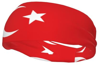 Sportschweißband mit Flagge der Türkei – Mehrzweck-Stirnbänder für Kinder, Männer und Frauen, feuchtigkeitsableitend, rutschfest