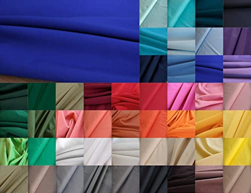 Baumwolle Meterware uni - Baumwollstoff einfarbig - BW Popeline für Babys - Fahnentuch - Cretonne, Öko-Tex 100 Produktklasse 1, Webware *Ab 50cm, Farbe: 068 Royalblau