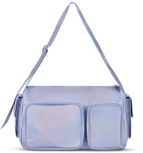 Expatrié Weekender Damen Lila Regenbogen - Nova - Große Reisetasche mit vielen Fächern - Mittelgroße Schultertasche für Reise & Freizeit - Aesthetic Handbags Women