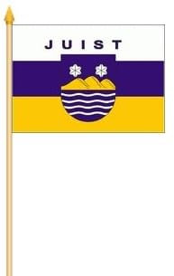 JUIST Stockfahne Grösse 30 x 40 cm, Nordsee, Insel, Fahne, Flagge