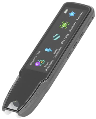 Übersetzungsstift-Scanner, Lesestift-Übersetzer, Unterstützendes Übersetzungsgerät mit Zwei Mikrofonen und 240 Wörterbüchern für Studium, Reisen, Geschäft