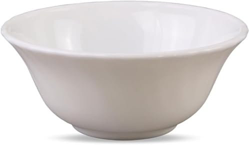 Best House | Opalware Round Bowl Set | 4.5/11.5 cm | Set of 6 Pcs | White | Salad Fruit Soup Bowl Set | BPA-Free | Microwave Safe Serving Bowl | Food-Grade Material