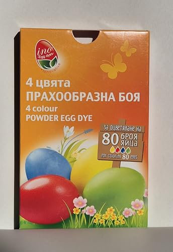 Vesache Metma 4 Farben Pulver Eierfarbe Osterei zum Dekorieren Ostereier Ostereier Farbe